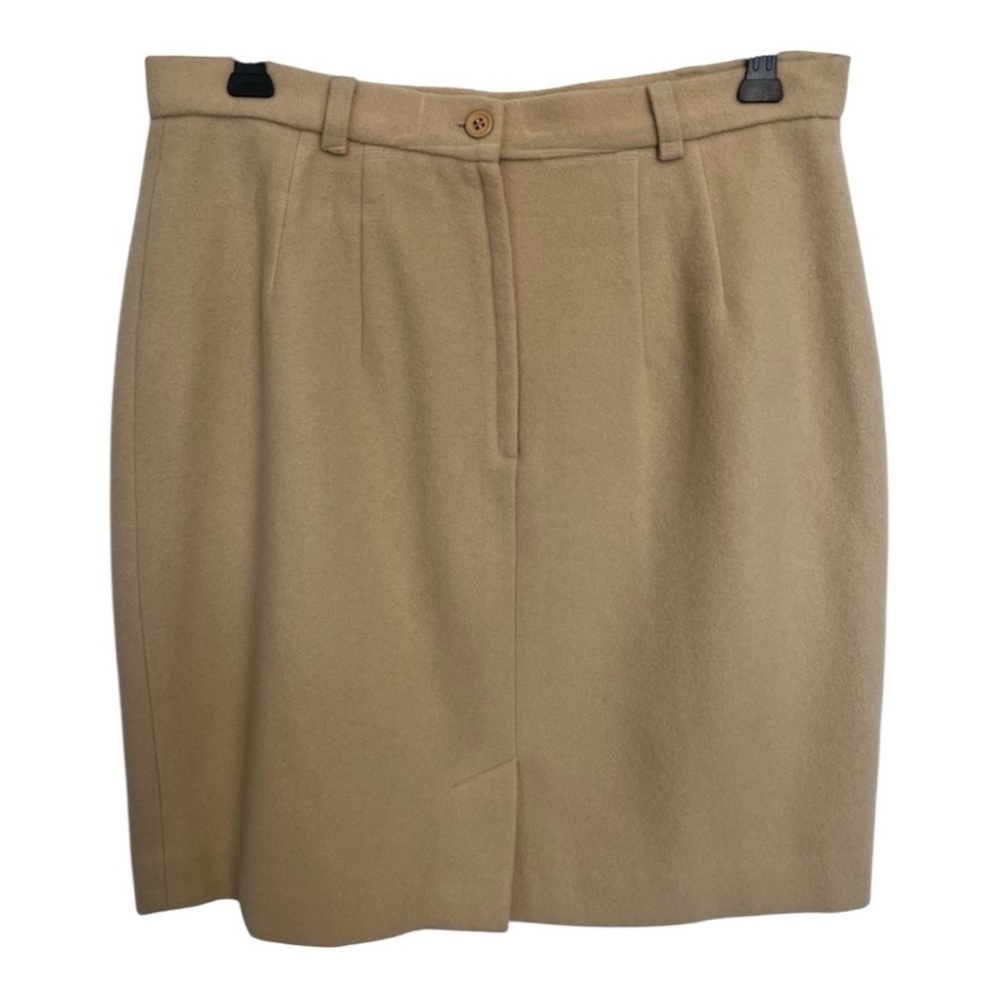 Vintage San Francisco Elegant Tan wool and cashemere Women's Skirt size 11